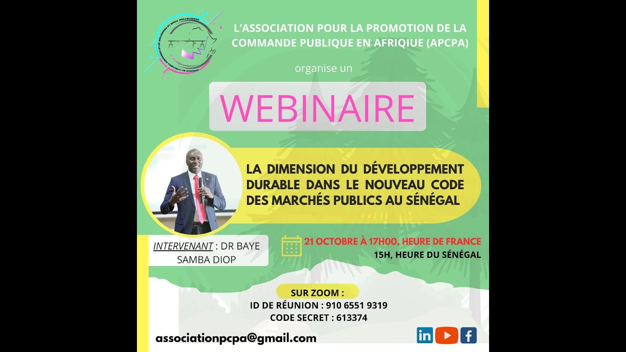 LE DEVELOPPEMENT DURABLE DANS LE NOUVEAU CODE DES MARCHES PUBLICS AU SENEGAL - BAYE SAMBA DIOP