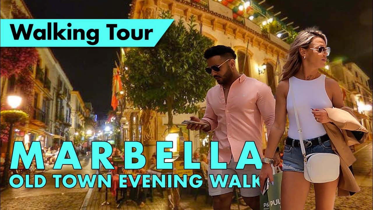 Marbella evening walk - May 2022 - Historic old town immersive virtual tour