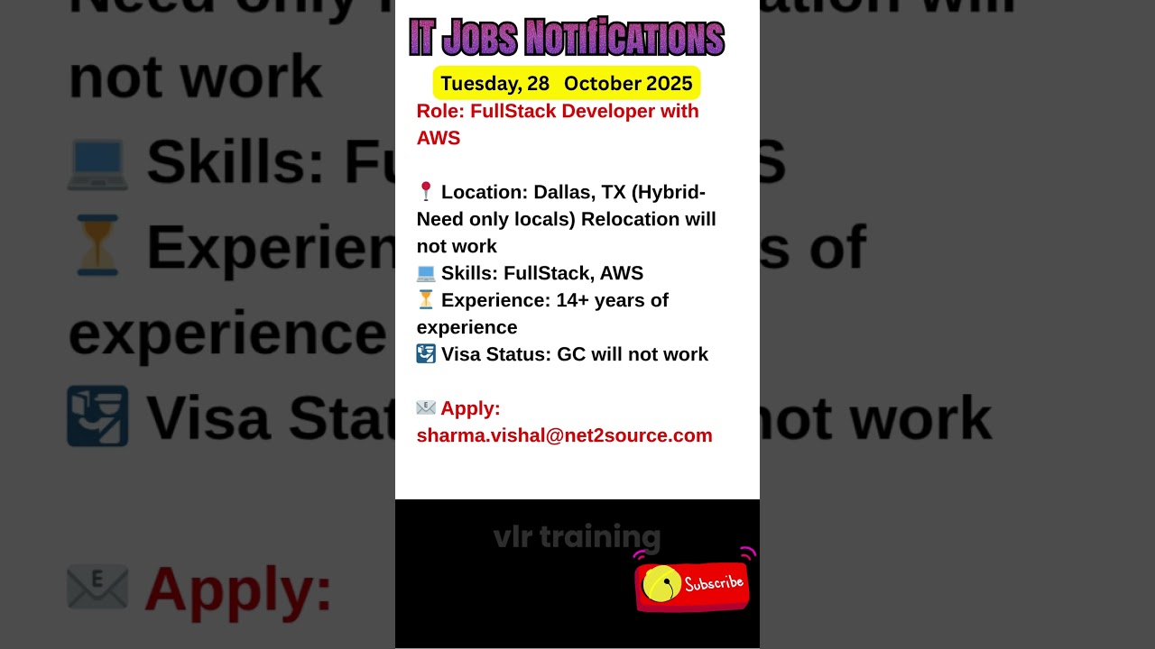 FullStack Developer with AWS October 28, 2025