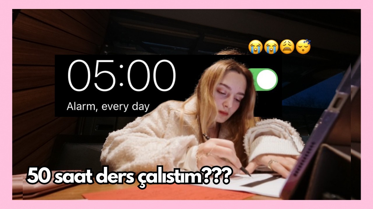 50 Saat Ders Çalışmak?🥺👉👈 #universityvlog