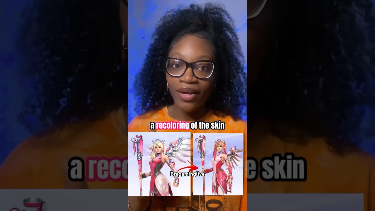 Pink mercy skin on Overwatch is returning with rose gold recolor 😳 #overwatch2 #overwatch #gaming