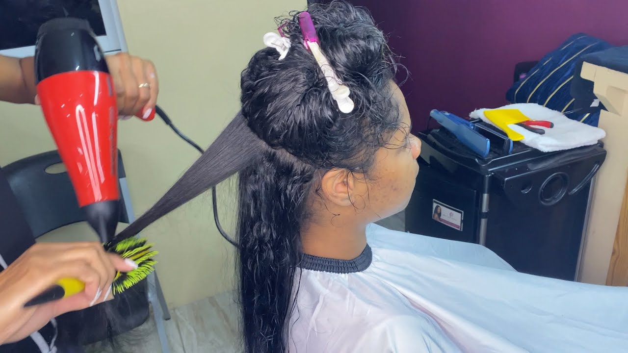 Helpful tips on how to blow dry hair with a roller brush /shampoo tips and more.