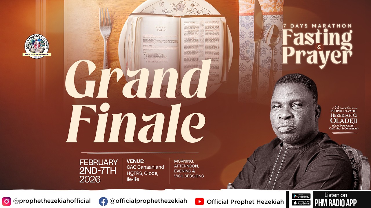 7 DAYS MARATHON FASTING & PRAYER || GRANDFINALE   VIGIL SESSION || Prophet Hezekiah LIVE BROADCAST