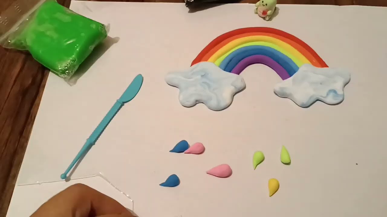 Making clay duck rainbow #kidscrafts #clay #rainbow #claycrafts #creativekids #slime #funforkids