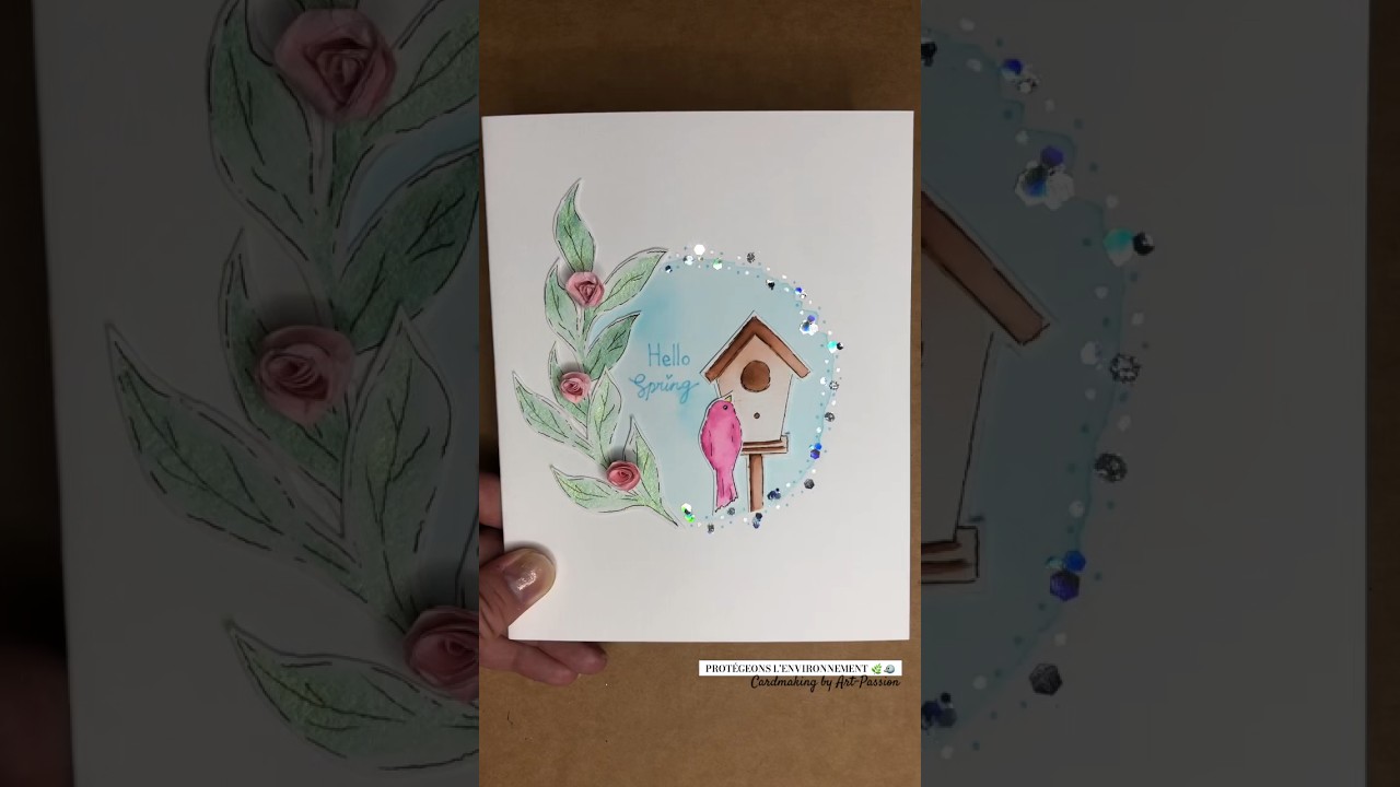 Cardmaking : spring & bird card 🕊️