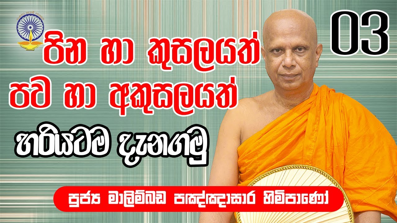 පින හා කුසලයත් පව හා අකුසලයත් හරියටම දැනගනිමු | malimbada pannasara thero | pina | kusalaya | pawa