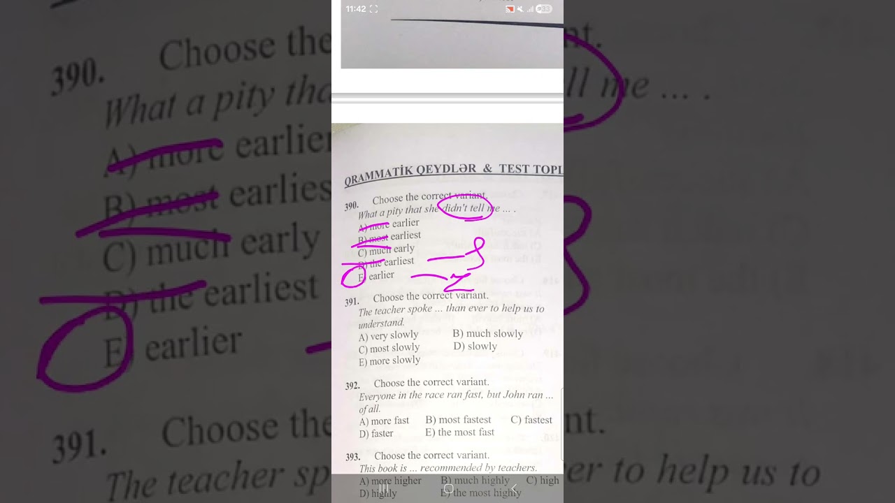Adjective and Adverb mixed test izahı