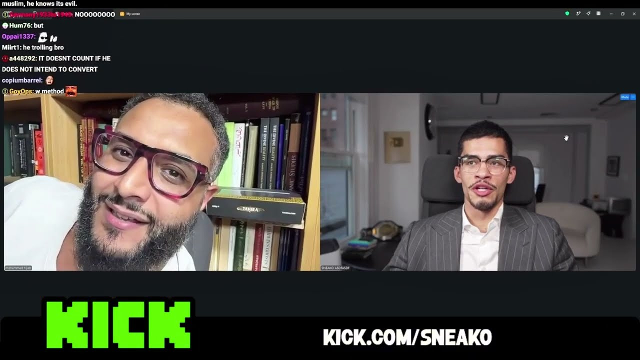 SNEAKO asks Muhammad Hijab if he thinks Professor Jiang actually converted to Islam