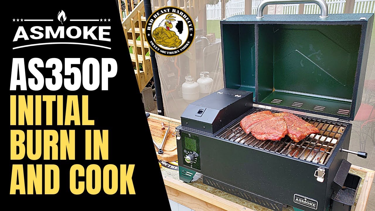 The All New AS350P Pellet Grill Initial Burn-In and Cook - Prototype Review Part #2