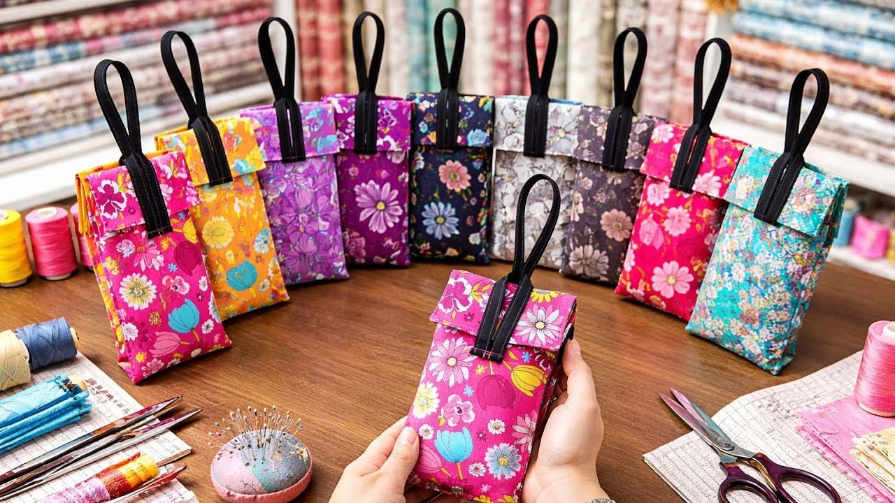 Cute Phone Bag With 3 Compartments 💖 Easy to sew, anyone can make it 💖