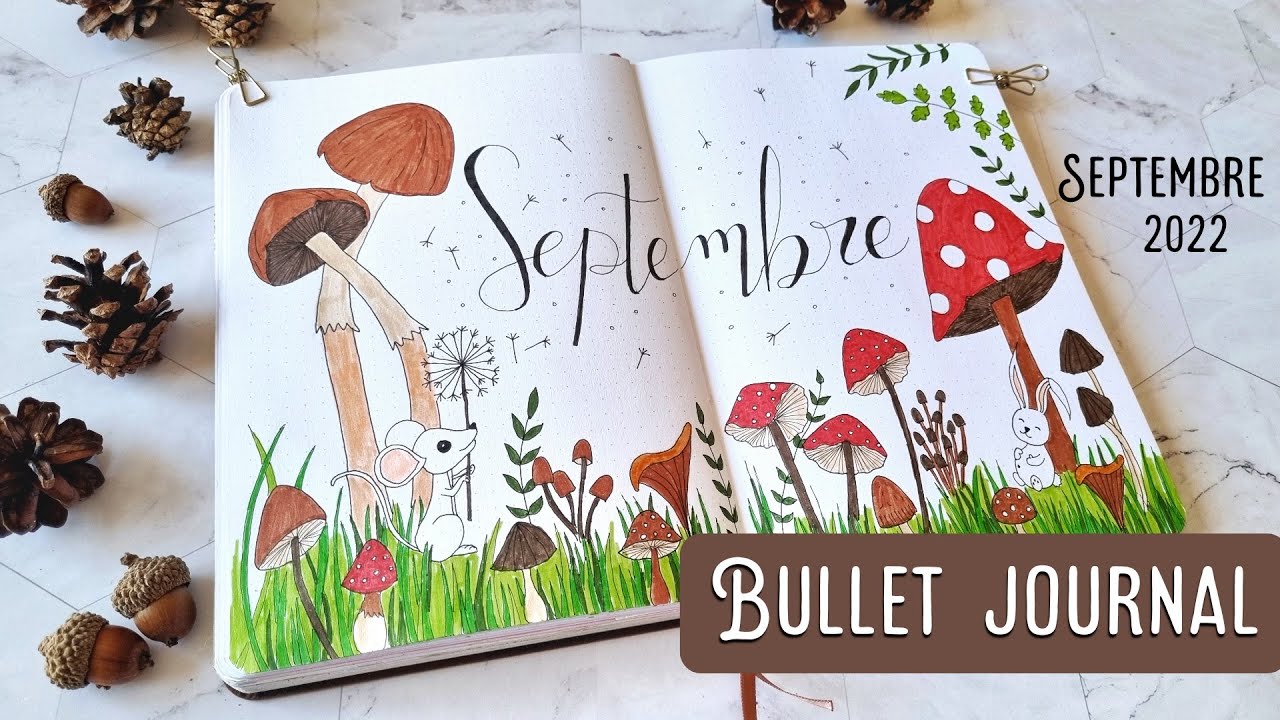 BULLET JOURNAL - Septembre 2022 || PLAN WITH ME - Champignons