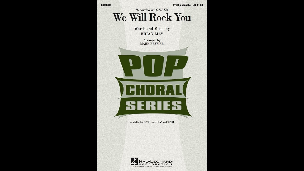 We Will Rock You (TTBB a cappella Choir) - Arranged by Mark Brymer
