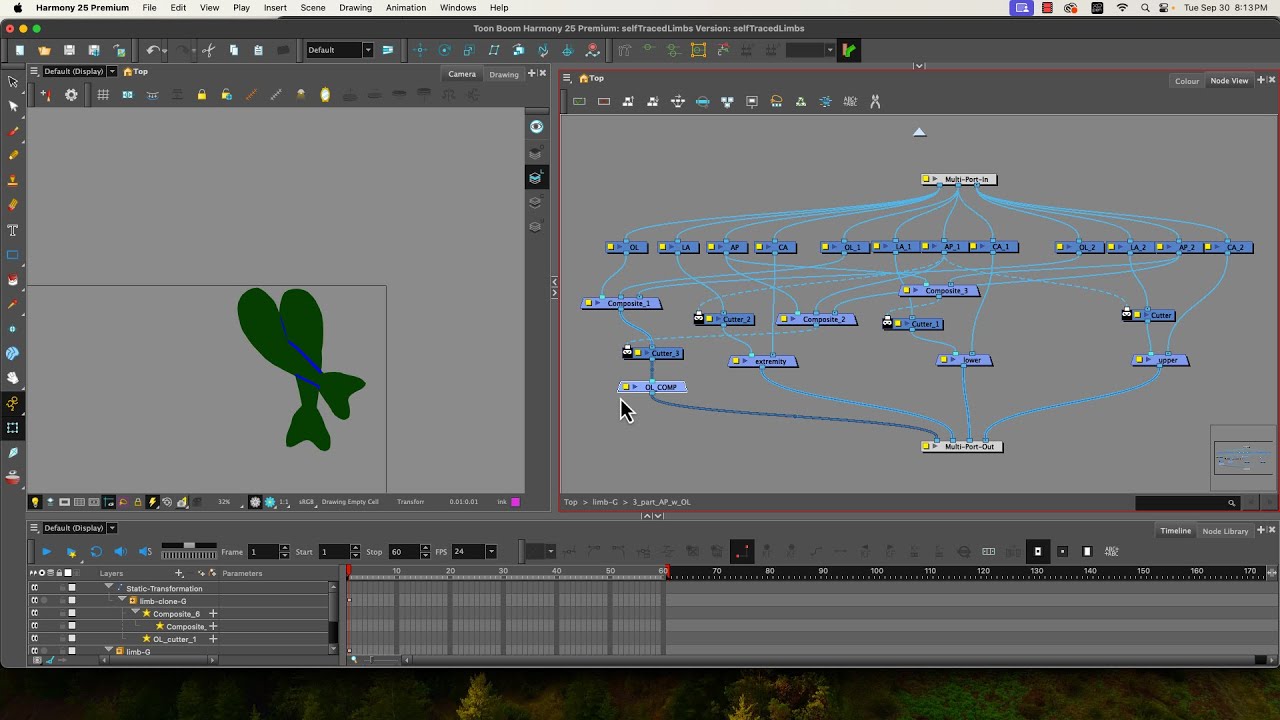 Rigging Self Traced Limbs in Harmony