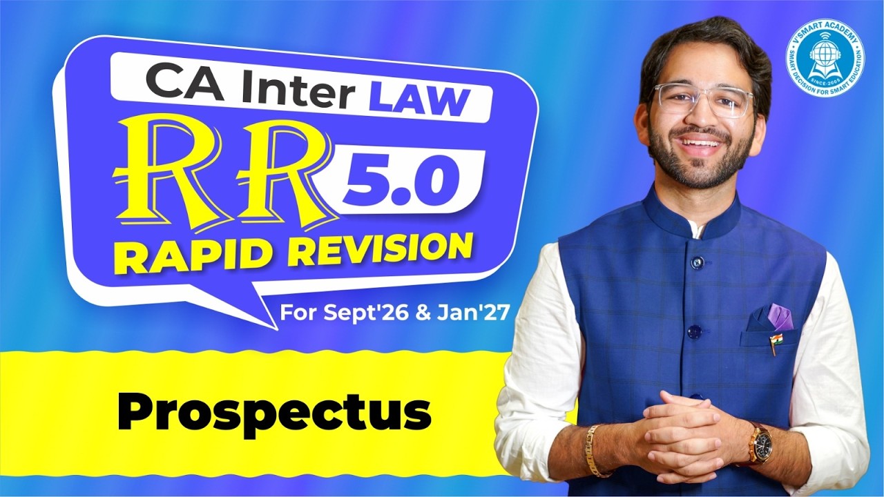 03 Prospectus | Scribble Rapid Revision 5.0 May'26 & Sept'26 | CA Inter Law | CA Shubham Singhal