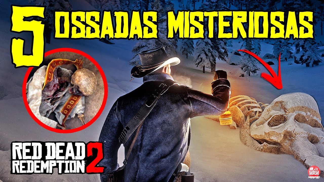 RED DEAD REDEMPTION 2 - 5 OSSADAS MISTERIOSAS ESCONDIDAS PELO MAPA + BÔNUS (EASTER EGG)