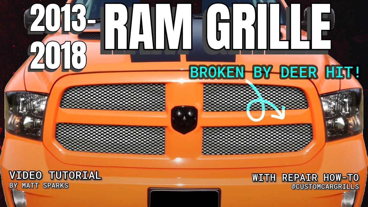 Mesh Grille Install for 2013-2018 Dodge Ram 1500 - How-To by customcargrills.com