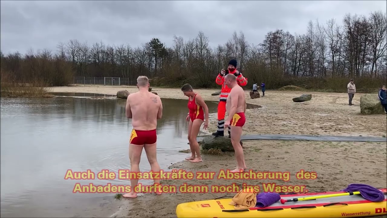 Anbaden am Badesee Wanderup am 01.01.2024