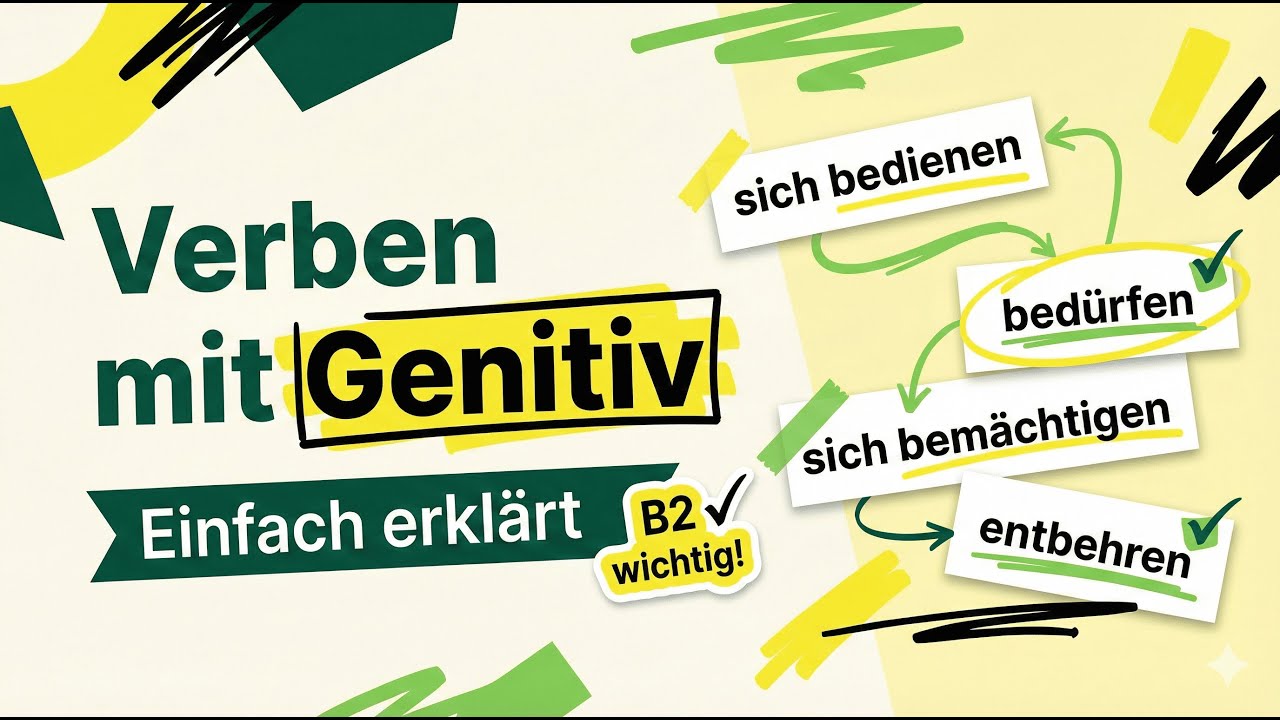 Verben mit Genitiv im Deutschen - B2 Niveau