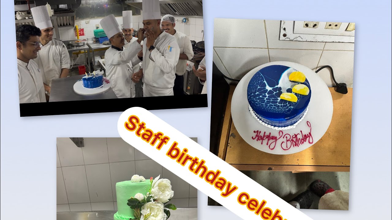 Staff birthday celebration #chef #staff 