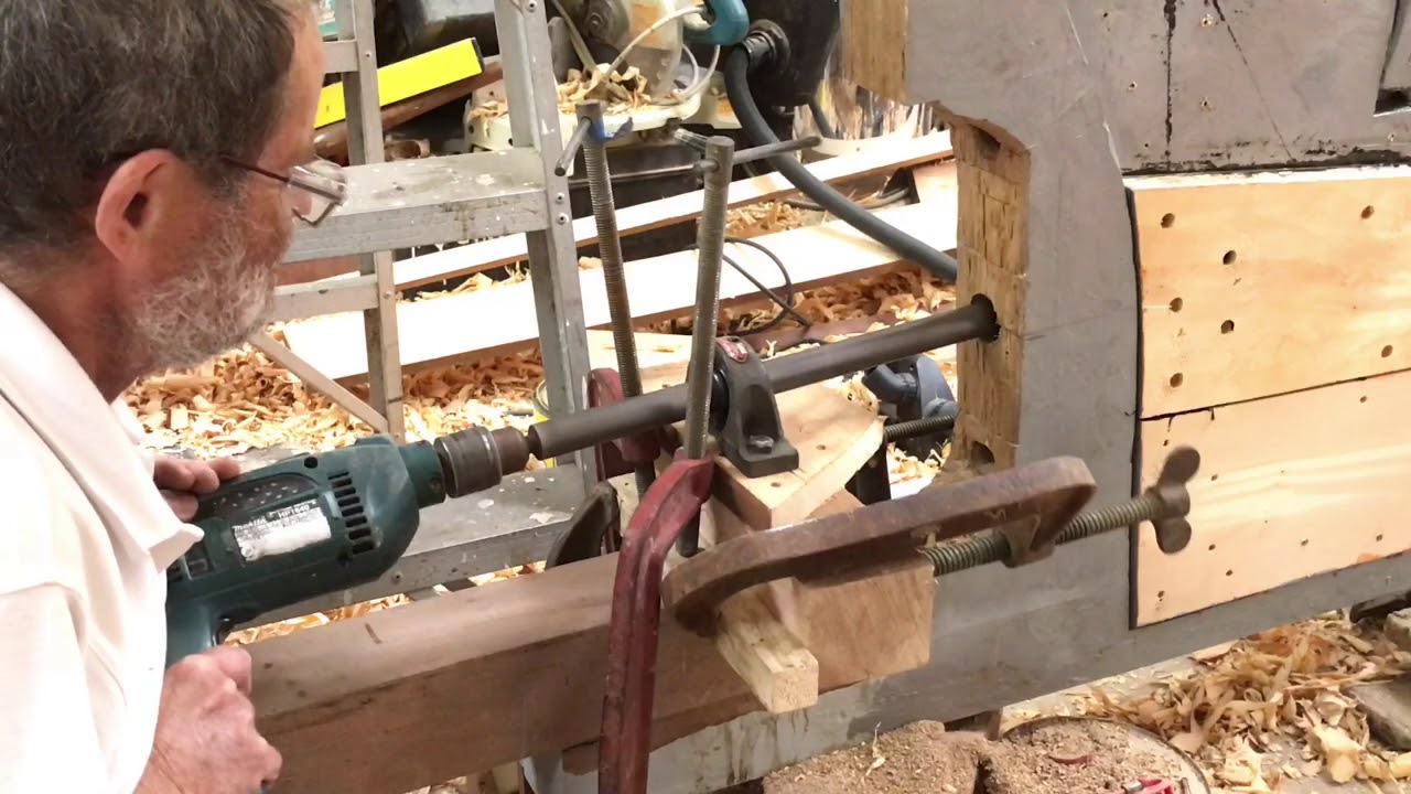 Carvel Planking Ep.5: Drilling for the Shaft Tube