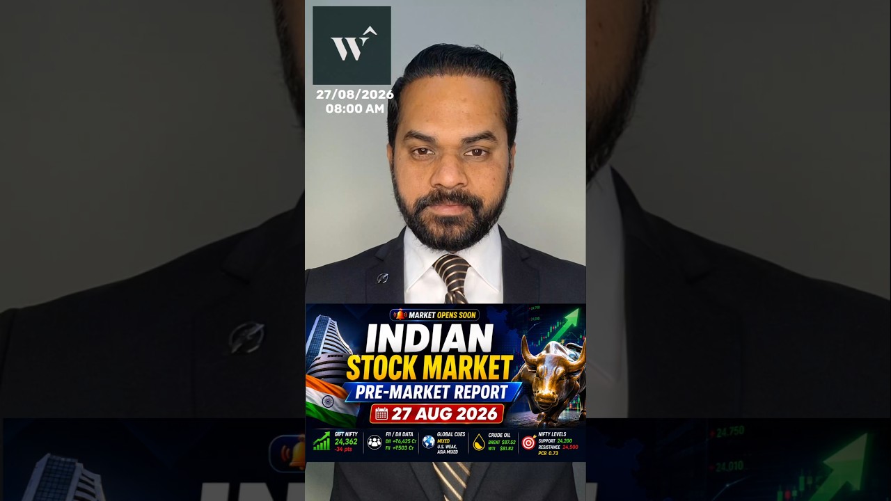 Indian Stock Market Pre-Market Today | Nifty 50 Outlook, GIFT Nifty, FII DII  #premarketreport #fyp