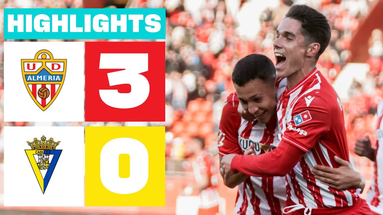 UD ALMERÍA 3 - 0 CÁDIZ CF | RESUMEN LALIGA HYPERMOTION