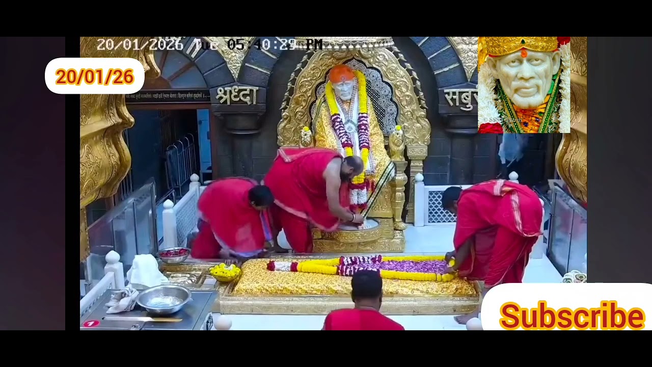 Sai Baba Darshan Live Dhoop Aarti 20/01/26