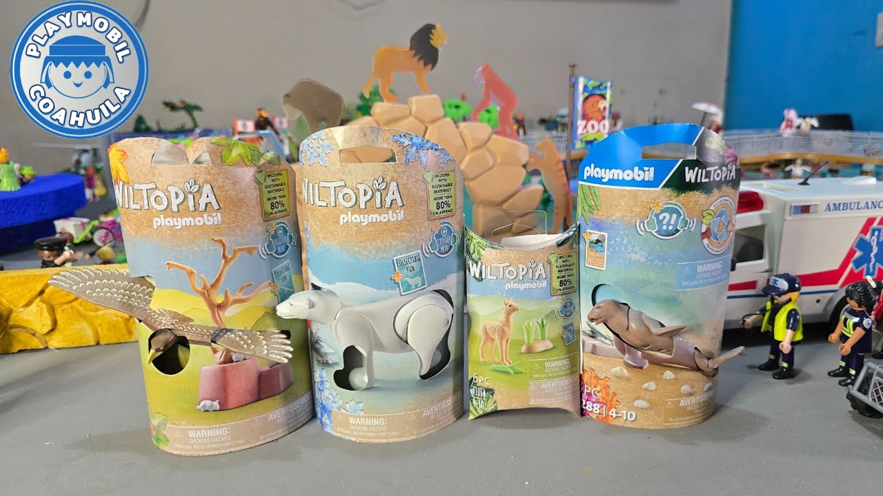 Playmobil Wiltopia , Águila Real, Oso Polar, Alpaca Joven, León Marino