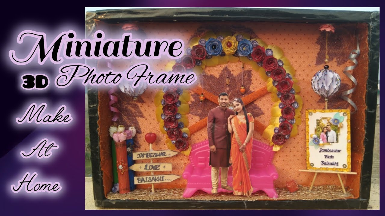 Miniature 3D Photo Frame #photoframedesign #photoframecraft 