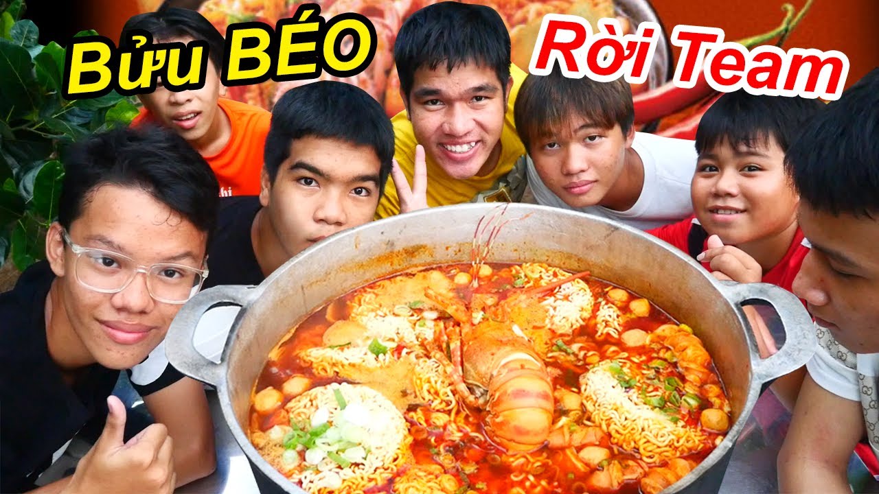 Làm Nồi Mì Cay Hải Sản Mực Khổng Lồ Và Tôm HÙM Chia Sẻ Lý Do Bửu Béo Rời Team | TQ97