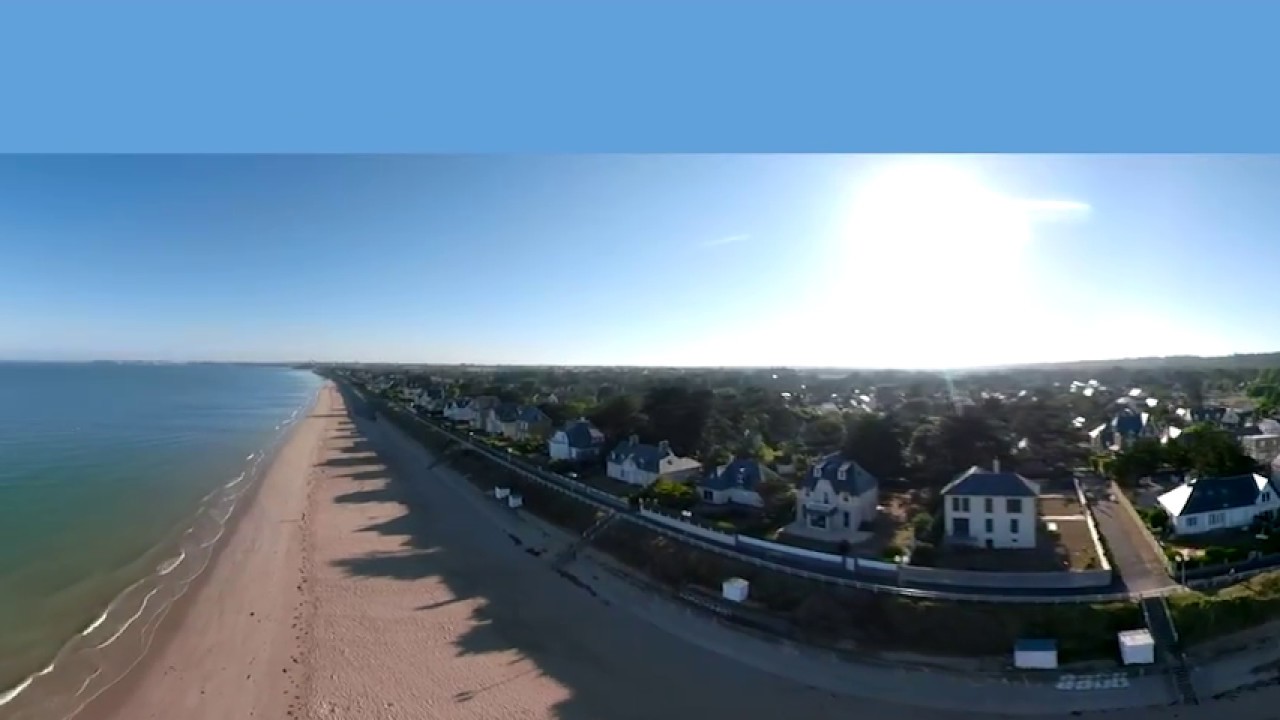 Balade en 360 degrés au dessus de la plage de Jullouville