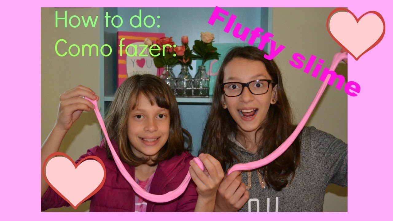 COMO FAZER FLUFFY SLIME - PRIMEIRO VIDEO DE SLIME DO CANAL - HOW TO MAKE FLUFFY SLIME