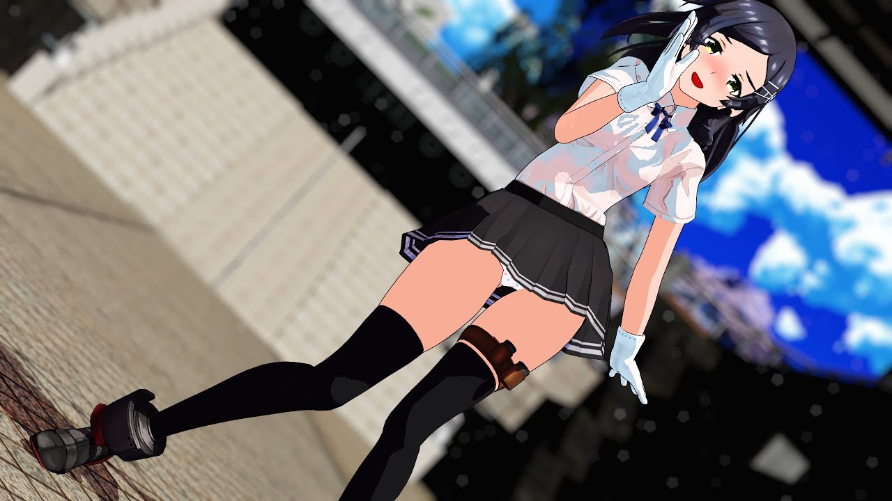 【MMD昭和歌謡(2本立て)】黒潮ちゃんで「追いかけてヨコハマ」・「サヨナラを伝えて」【MMD艦これ】