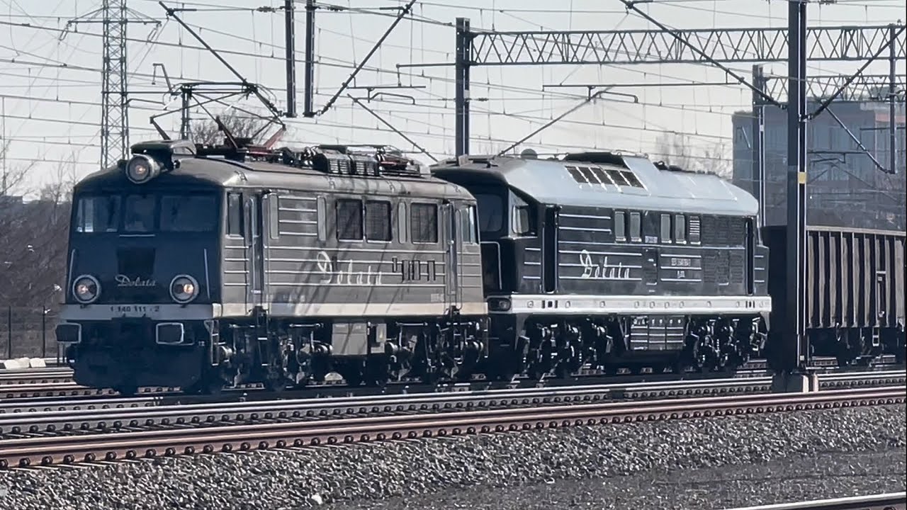Siłacze na torach duet EU07E-482 & BR232-561 diesel power stacja kolejowa Gdansk Wrzeszcz 🛤️ 