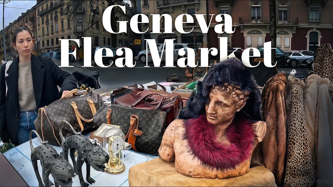 🇨🇭 GENEVA SWITZERLAND | Flea Market Walking Tour (4K)