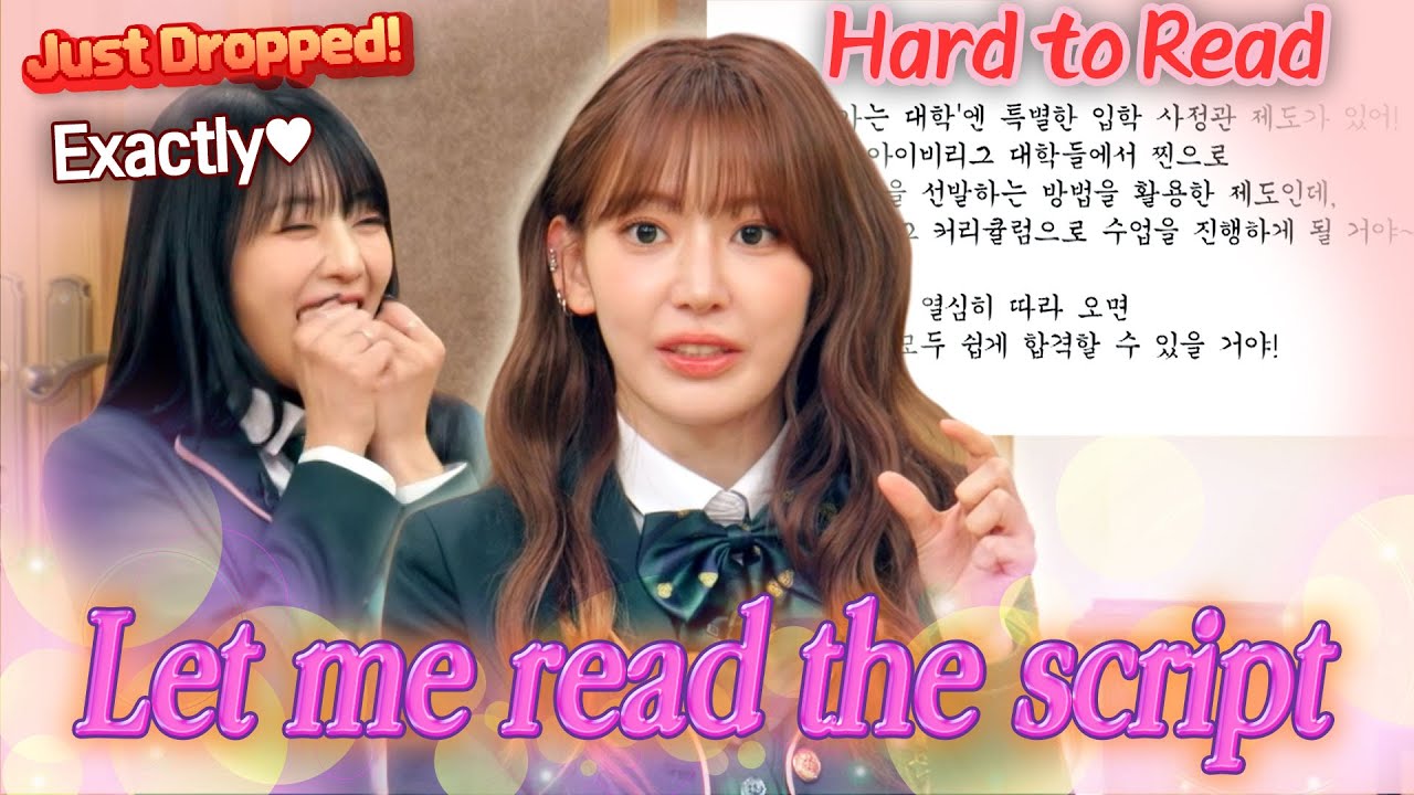 SAKURA: It's difficult for foreigners to read💦💦 MINNIE: Exactly💦💦