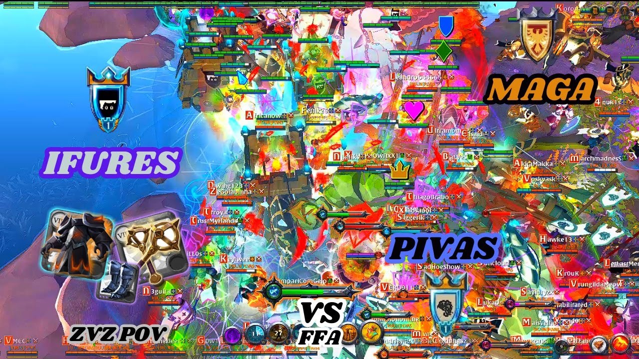 「 IFURES vs MAGA + NOTHING vs PIVAS」FFA EN LA GUERRA #1 - ASEDIO JURADORES POV ZVZ Albion Online