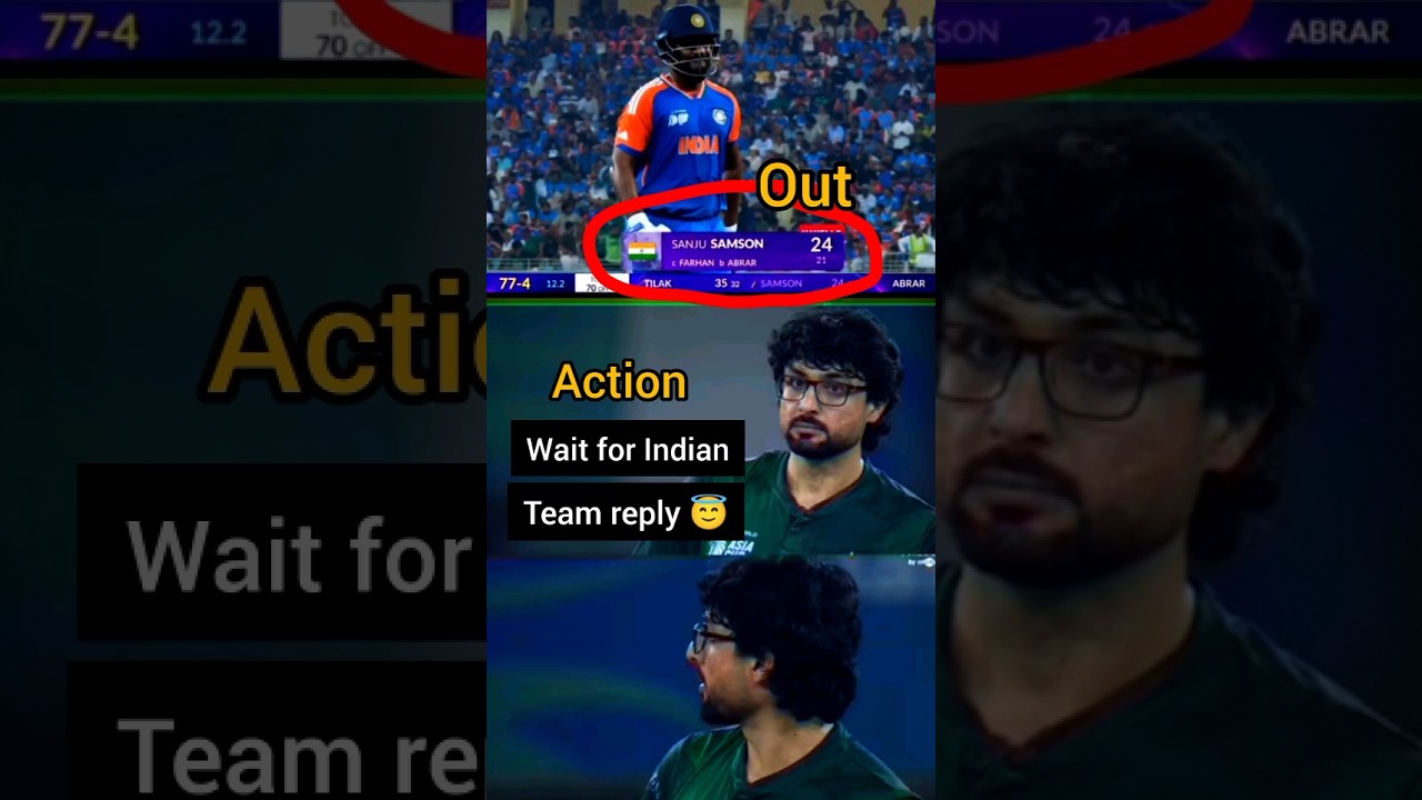 🇮🇳 Indian Cricketers reply  Abrar's reaction on Sanju wicket😅🤯 #cricket #asiacup