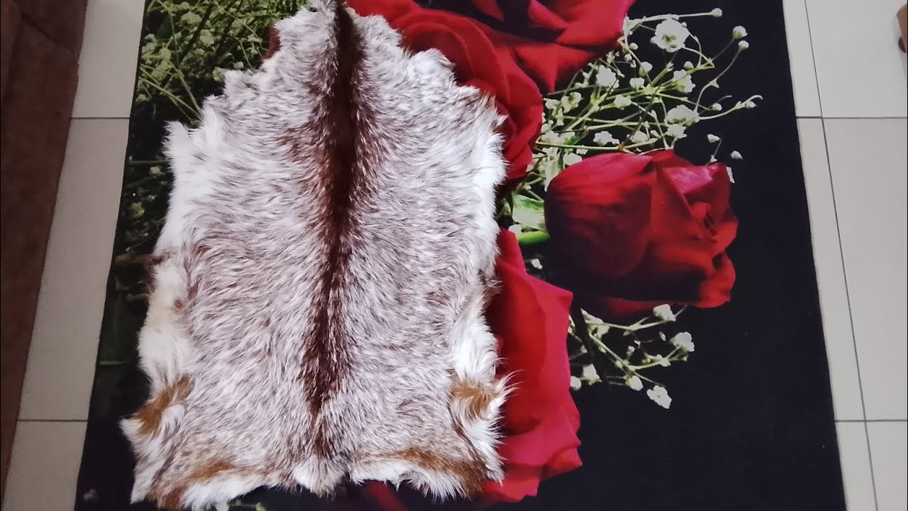 How to tan a goat/sheep skin full tutorial, without any tools/relaxing video.