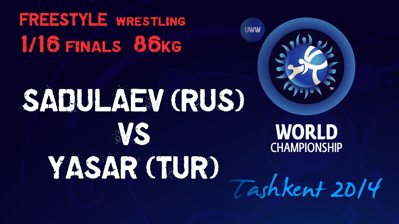 1/16 Finals - Freestyle Wrestling 86 kg - A SADULAEV (RUS) vs S YASAR (TUR) - Tashkent 2014