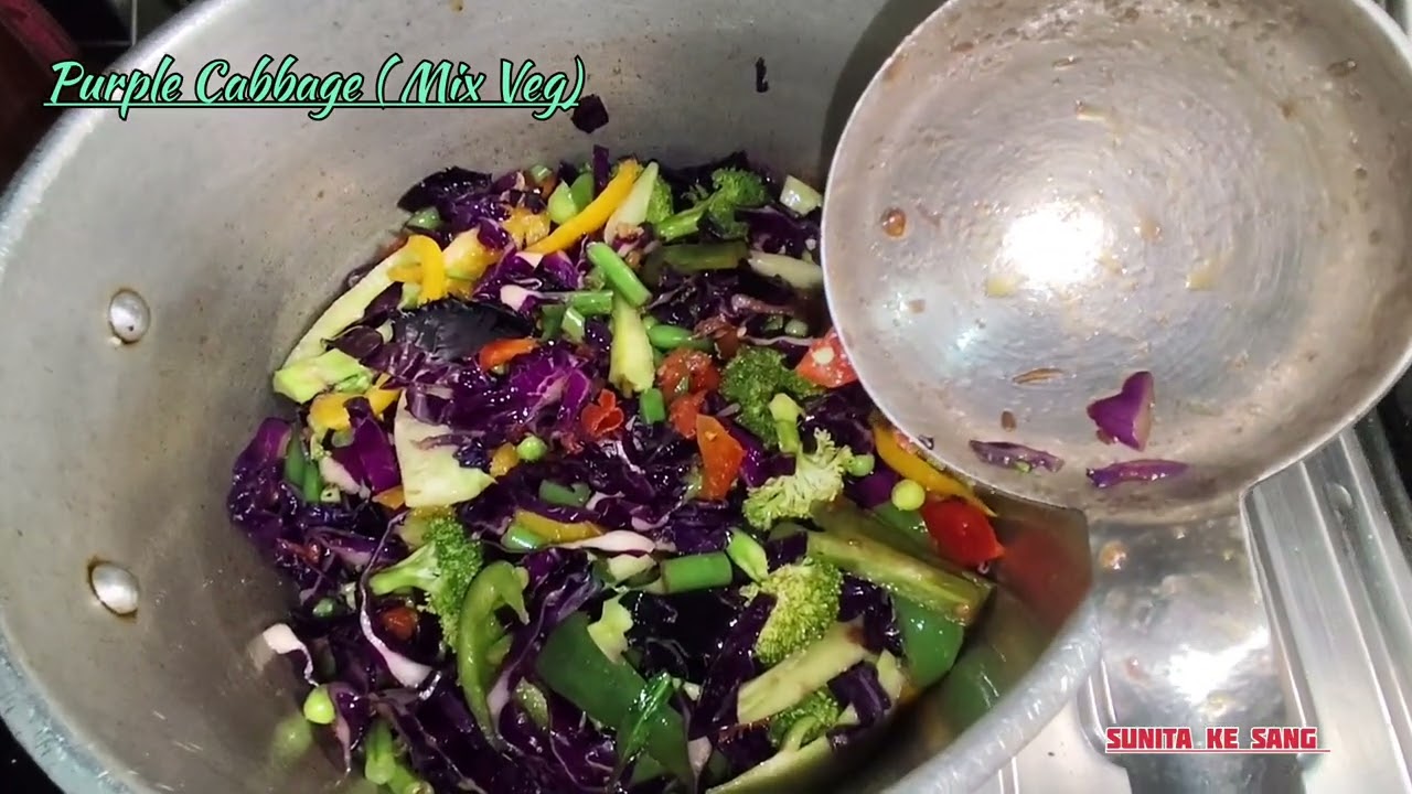 Purple Cabbage 🥦 (Mix Veg) | #mixveg #viralvideos #video #food #cooking #gharkakhana #cabbage 