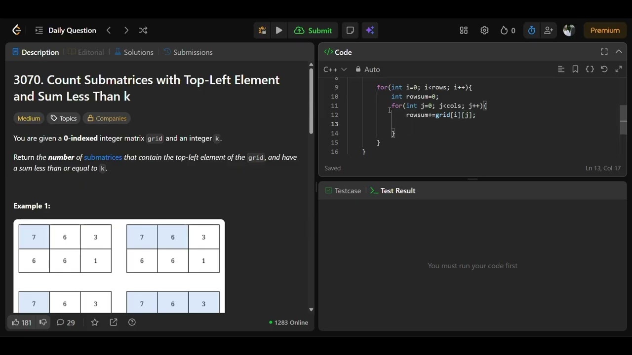 Leetcode 3070 || leetcode daily 18-03-2026 || C++ solution