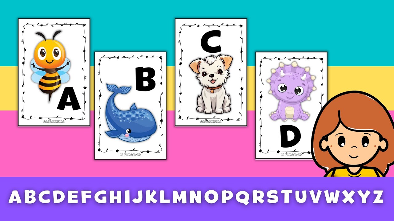 Ordem alfabética - Cartas - Nomes de animais - Vídeo educativo
