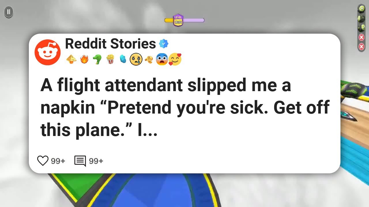 A flight attendant slipped me a napkin “Pretend you’re sick. Get off this plane.” I #reddit 
