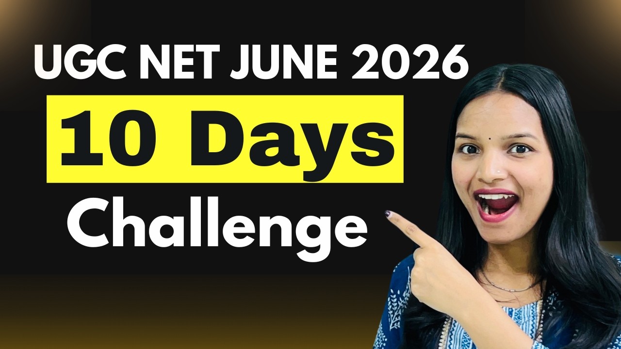 UGC NET June 2026 | 10 Days Challenge🔥 I #ugcnet #june2026 #nta #paper1