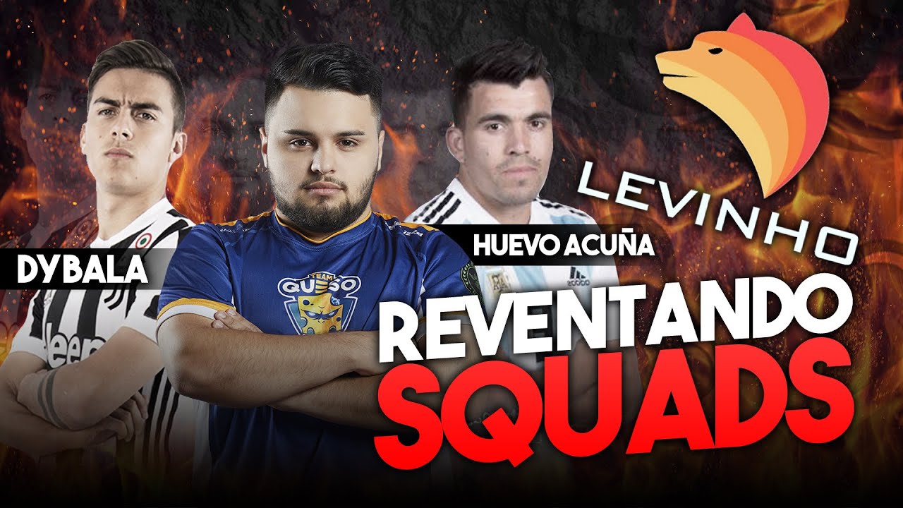 REVENTANDO SQUADS ft. LEVINHO, DYBALA, ACUÑA [PUBG MOBILE] AXEEL