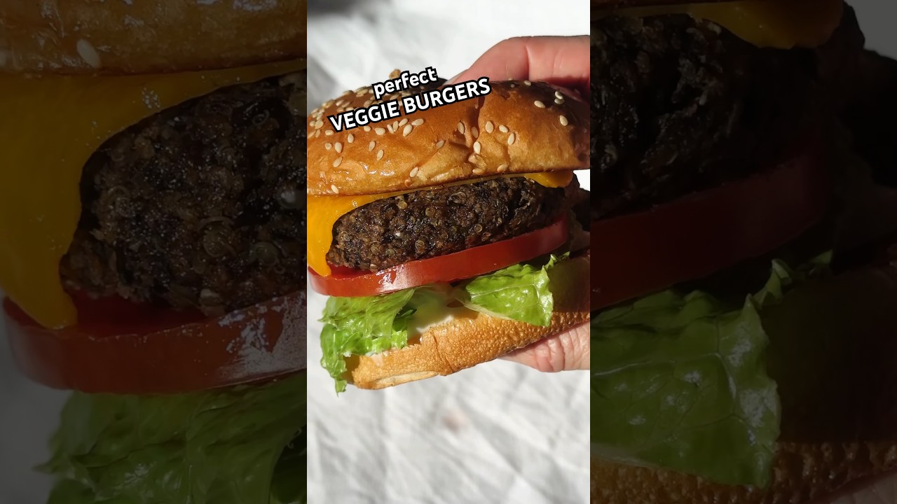 Кажется, я только что приготовил идеальный вегетарианский бургер 🍔👀 #вегетарианскийбургер