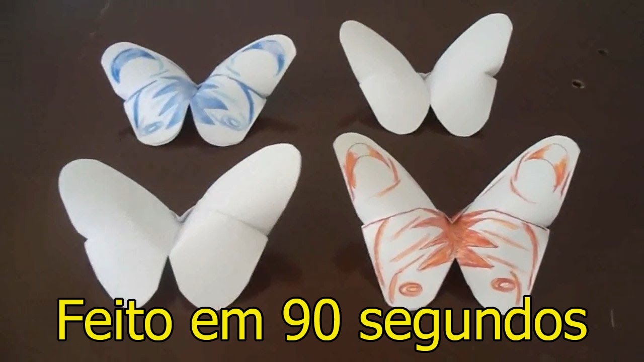 Como Fazer Uma Borboleta de Papel em Origami muito fácil de Fazer