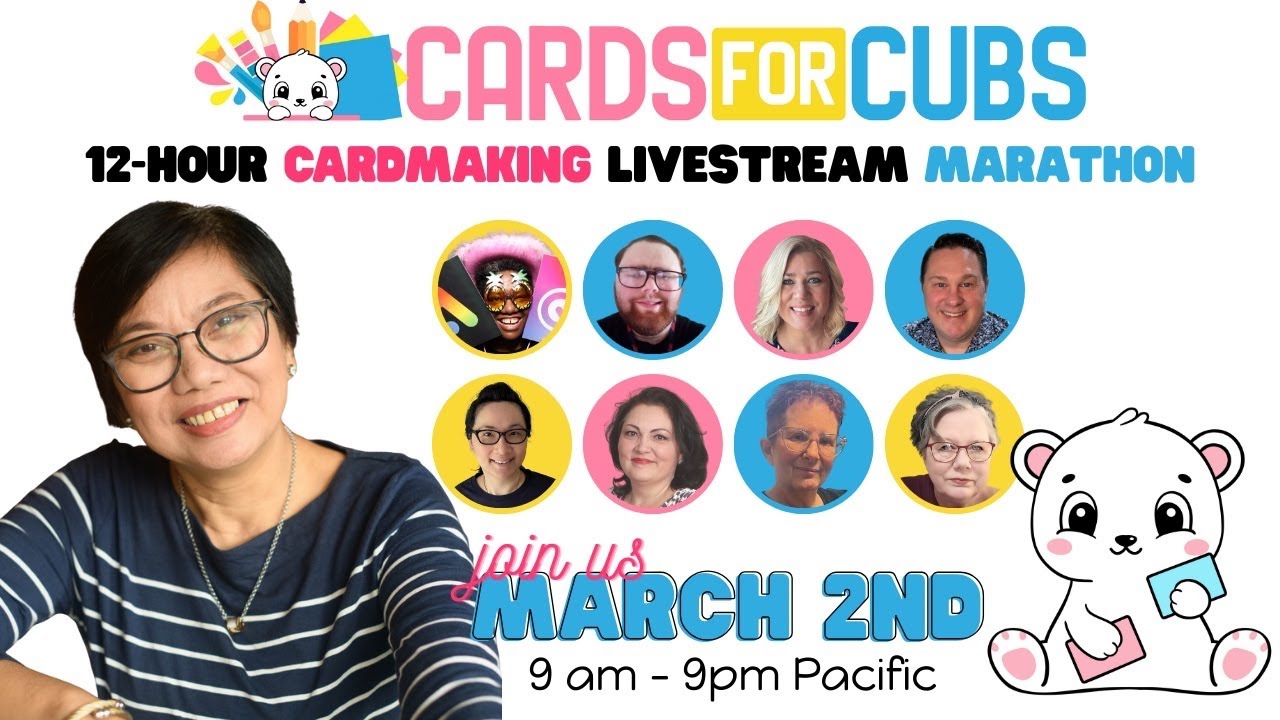 LIVE with ⁨@MommyGuideInc  - Cards For Cubs Cardmaking Livestream Hop Marathon! 📱