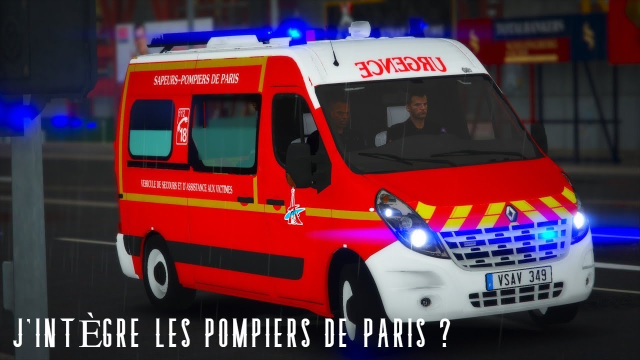 FIVEM FR ] J'INTÈGRE LES POMPIERS DE PARIS ? | PARIS STREET RP #6